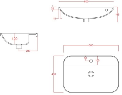 Раковина Artceram Gio 60 GIL007 01 00 Белая
