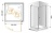 Душевой уголок Cezares Elena W-A-1 90x90 ELENA-W-A-1-90-P-Cr-L профиль Хром стекло рифленое