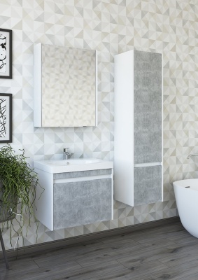 Зеркальный шкаф Sanflor Калипсо 60 С03876 Белый Ателье светлый