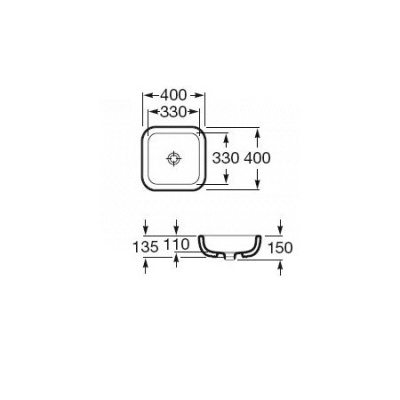 Раковина Roca Khroma 40 327654000 Белая