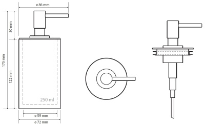 Дозатор для жидкого мыла Bemeta Gamma 145709324 Белый