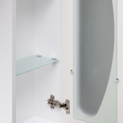 Зеркало со шкафом Runo Линда Люкс 75 R Белое