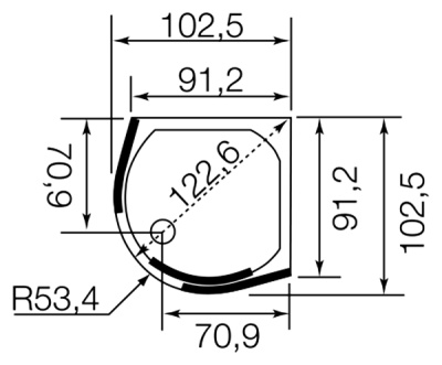 Душевой поддон из искусственного камня Jacob Delafon Indigo 91,2x91,2 Белый