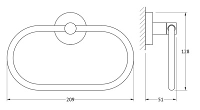 Кольцо для полотенец Artwelle Harmonie HAR 022 Хром
