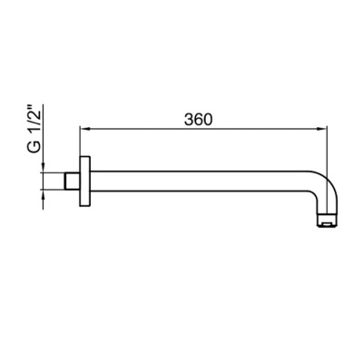 Кронштейн для верхнего душа Webert Comfort AC1022560 Черный матовый