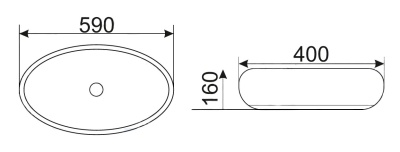 Раковина-чаша CeramaLux 59 166 Белая Оранжевая