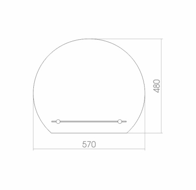 Зеркало Mixline Комфорт Елена 57 525471 с полкой