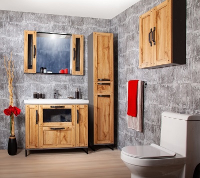 Подвесной шкаф Бриклаер Лофт 60 Метрополитен грей