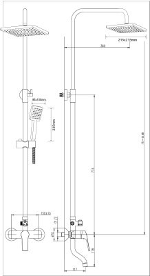 Душевая система Agger Merry A1394400 Хром