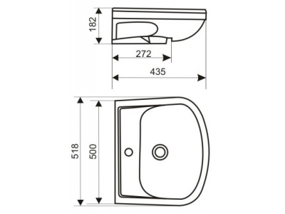 Раковина Оскольская Керамика Элисса 255300 Белая