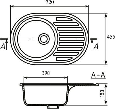 Кухонная мойка Mixline ML-GM16-328 525114 Бежевая