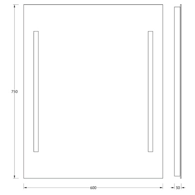 Зеркало Evoform Lumline 75х60 с подсветкой