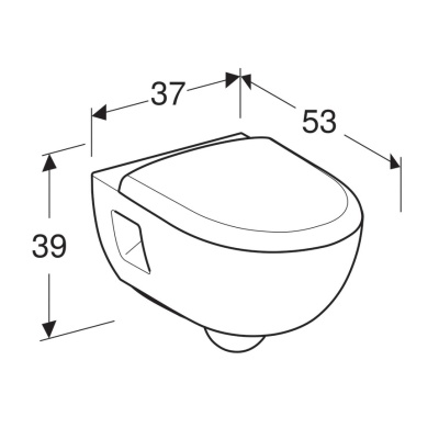Комплект унитаза с инсталляцией Geberit Renova 500.103.DW.R с сиденьем Микролифт и Черной клавишей смыва