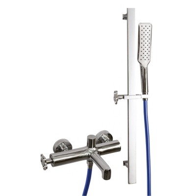 Смеситель для ванны Artik Soho 4027 Хром Синий Красный