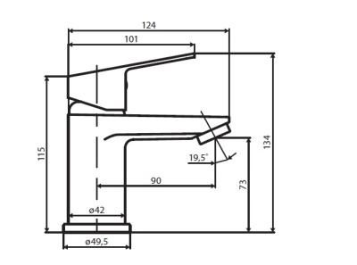 Смеситель для раковины Dorff Prime D4002100 Хром