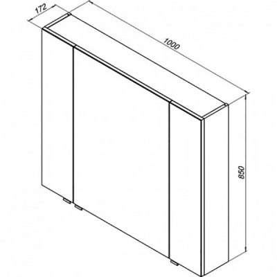 Зеркальный шкаф Aquanet Алвита 100 240113 Серый антрацит