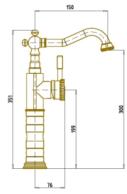 Смеситель для раковины Bronze de Luxe Windsor 21888 Бронза