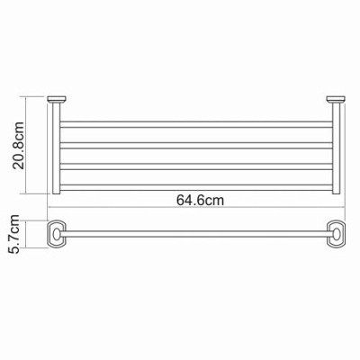Полка для полотенец WasserKRAFT Oder K-3011 Хром