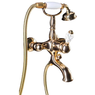 Смеситель для ванны Boheme Crystal 283-CRST Золото