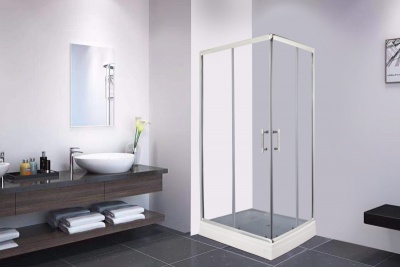 Душевой уголок Parly QZ71S 100х195 профиль Полированный алюминиевый стекло тонированное