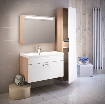 Зеркальный шкаф Iddis Mirro MIR80N2i99 Светлое дерево