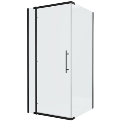Душевой уголок Bravat Black Line 90x90 BS090.3113A профиль Черный стекло прозрачное