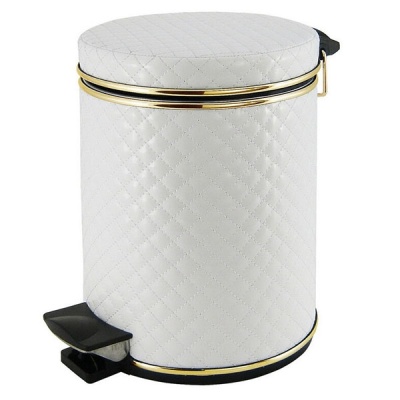 Ведро для мусора Cameya 05WGC-9 Белый, золото