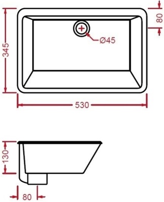 Раковина Artceram Gea 53 GEL001 01 00 Белая