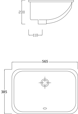 Раковина Artceram Nettuno 56 NTL001 01 00 Белая