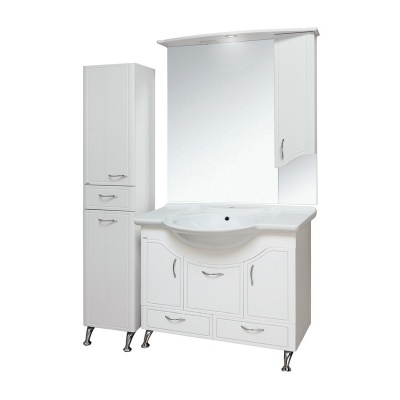 Зеркало со шкафом Runo Севилья 95 R Белое