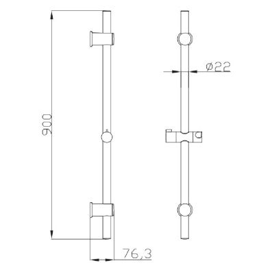 Душевая штанга Esko SR922 Хром