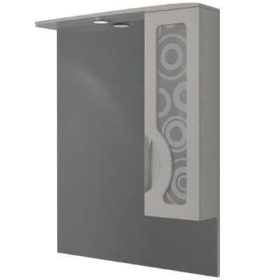 Зеркало со шкафом Какса-А Каприз Зеркальный 80 004295 с подсветкой Белое