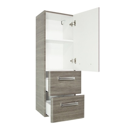 Шкаф пенал Style Line Лотос 36 Plus подвесной Шелк зебрано