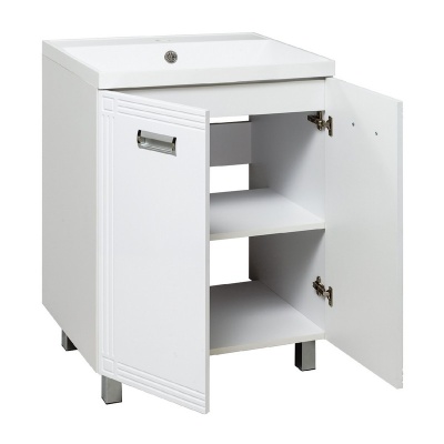 Тумба с раковиной Runo Карат 60 Белая