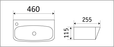 Раковина CeramaLux 46 9055 Белая