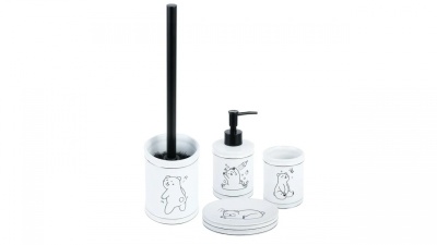 Дозатор жидкого мыла Fixsen Teddy FX-600-1 Белый Черный