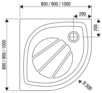 Поддон Ravak Elipso Pro 80 Белый