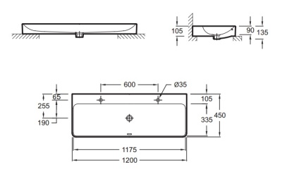 Раковина Jacob Delafon Vox 120 EVA122-00 Белая