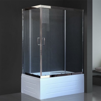Душевой уголок Royal Bath BP 100х80 RB8100BP-T-CH-R с поддоном профиль Хром стекло прозрачное