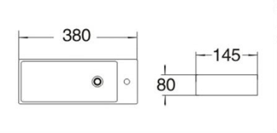 Раковина CeramaLux 38 9048 L белая