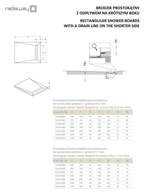 Душевая плита Radaway RadаDrain 99x89 для плитки 8-12 мм с решеткой Flowers