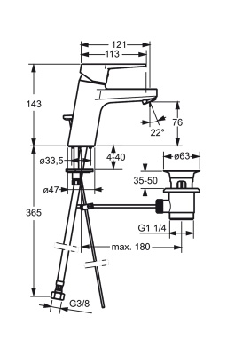 Смеситель для раковины Oras Twista 3804F Хром