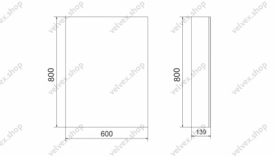 Зеркальный шкаф Velvex Klaufs 60 zsKLA.60-216 Белый