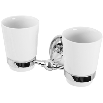 Стакан для зубных щеток Veragio Bonjour VR.BNR-7842.CR двойной Хром Стакан для зубных щеток Veragio Bonjour VR.BNR-7842.CR двойной Хром