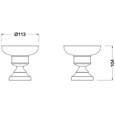 Мыльница Schein Saine Chrome 7053007 Хром, Белый