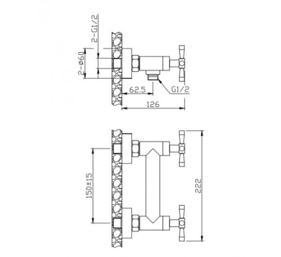Смеситель для душа Orange Mia M34-200Gr Графит