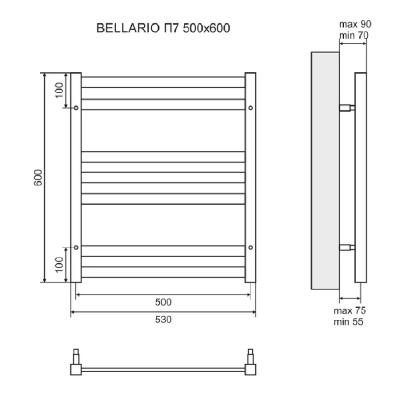 Электрический полотенцесушитель Lemark Bellario 50х60 LM68607E Хром