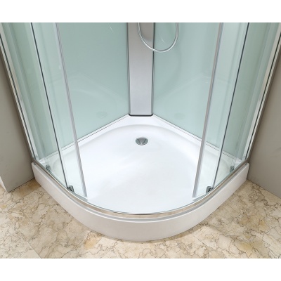 Душевая кабина Black&White Galaxy G8503 профиль Серебристый хром задняя стенка Белая