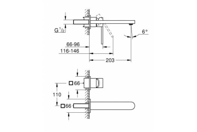 Смеситель для раковины Grohe Plus 29306003 Хром