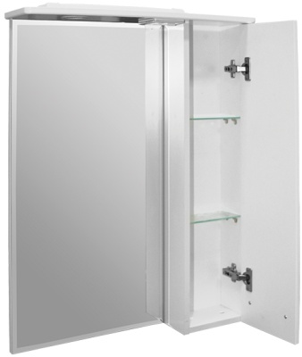 Зеркало со шкафом Mixline Альфа 61 R 529002 с подсветкой Белое